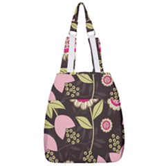 Flowers Wallpaper Floral Decoration Center Zip Backpack