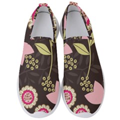 Flowers Wallpaper Floral Decoration Men s Slip On Sneakers