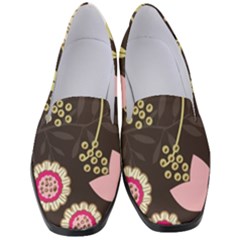 Flowers Wallpaper Floral Decoration Women s Classic Loafer Heels