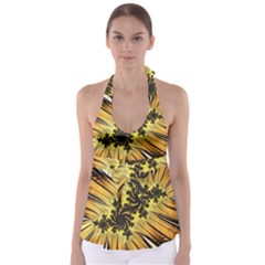 Fractal Art Colorful Pattern Babydoll Tankini Top by Pakrebo