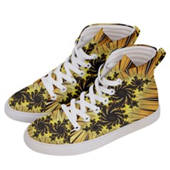 Fractal Art Colorful Pattern Women s Hi-top Skate Sneakers