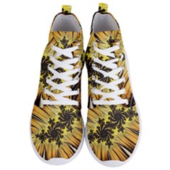 Fractal Art Colorful Pattern Men s Lightweight High Top Sneakers by Pakrebo