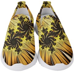 Fractal Art Colorful Pattern Kids  Slip On Sneakers