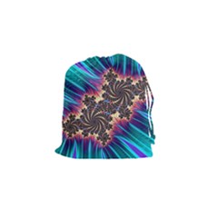 Fractal Mandelbrot Mathematical Drawstring Pouch (small) by Pakrebo