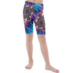 Fractal Mandelbrot Mathematical Kids  Mid Length Swim Shorts by Pakrebo