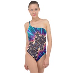 Fractal Mandelbrot Mathematical Classic One Shoulder Swimsuit