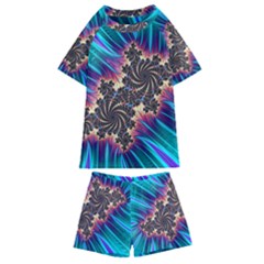 Fractal Mandelbrot Mathematical Kids  Swim Tee And Shorts Set