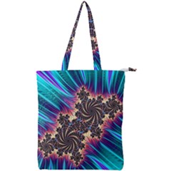 Fractal Mandelbrot Mathematical Double Zip Up Tote Bag by Pakrebo