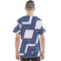 Geometric Fabric Texture Diagonal Men s Sports Mesh Tee View2