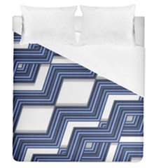 Geometric Fabric Texture Diagonal Duvet Cover (queen Size) by Pakrebo