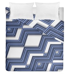 Geometric Fabric Texture Diagonal Duvet Cover Double Side (queen Size)