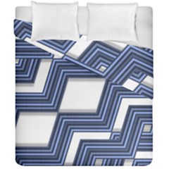 Geometric Fabric Texture Diagonal Duvet Cover Double Side (california King Size) by Pakrebo