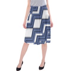 Geometric Fabric Texture Diagonal Midi Beach Skirt by Pakrebo