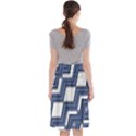 Geometric Fabric Texture Diagonal Midi Beach Skirt View2