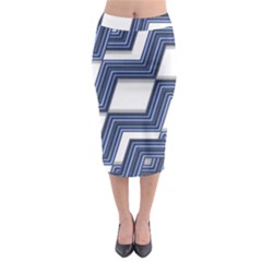 Geometric Fabric Texture Diagonal Midi Pencil Skirt by Pakrebo