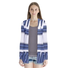 Geometric Fabric Texture Diagonal Drape Collar Cardigan by Pakrebo