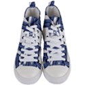 Geometric Fabric Texture Diagonal Women s Mid-Top Canvas Sneakers View1