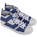 Geometric Fabric Texture Diagonal Women s Mid-Top Canvas Sneakers View3