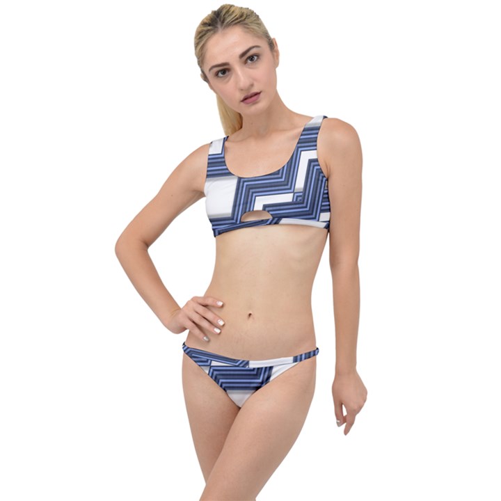 Geometric Fabric Texture Diagonal The Little Details Bikini Set