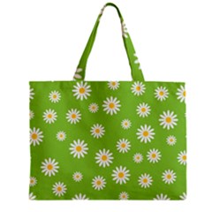 Daisy Flowers Floral Wallpaper Zipper Mini Tote Bag by Pakrebo