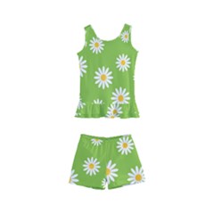 Daisy Flowers Floral Wallpaper Kids  Boyleg Swimsuit