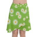 Daisy Flowers Floral Wallpaper Chiffon Wrap Front Skirt View1