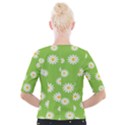 Daisy Flowers Floral Wallpaper Cropped Button Cardigan View2