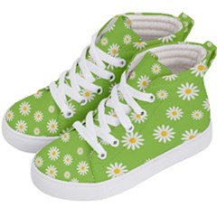 Daisy Flowers Floral Wallpaper Kids  Hi-top Skate Sneakers