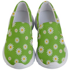 Daisy Flowers Floral Wallpaper Kids  Lightweight Slip Ons