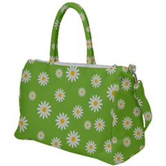 Daisy Flowers Floral Wallpaper Duffel Travel Bag