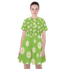 Daisy Flowers Floral Wallpaper Sailor Dress