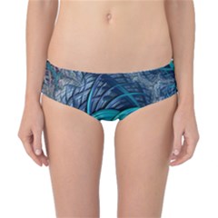 Oceanic Fractal Turquoise Blue Classic Bikini Bottoms by Pakrebo