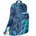 Oceanic Fractal Turquoise Blue Double Compartment Backpack View2