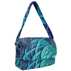 Oceanic Fractal Turquoise Blue Courier Bag