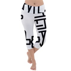 Mafioso Lightweight Velour Capri Yoga Leggings