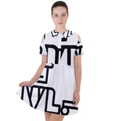 Mafioso Short Sleeve Shoulder Cut Out Dress  by Randy2013t