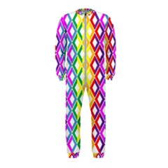 Rainbow Colors Chevron Design Onepiece Jumpsuit (kids) by Pakrebo