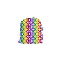 Rainbow Colors Chevron Design Drawstring Pouch (xs)