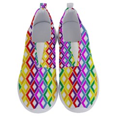 Rainbow Colors Chevron Design No Lace Lightweight Shoes