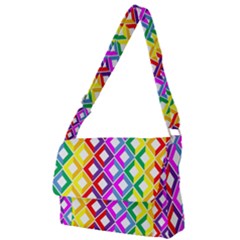 Rainbow Colors Chevron Design Full Print Messenger Bag by Pakrebo