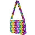 Rainbow Colors Chevron Design Full Print Messenger Bag View2