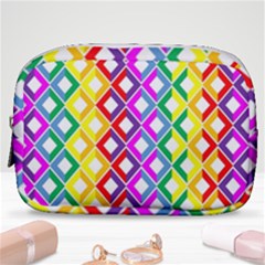 Rainbow Colors Chevron Design Make Up Pouch (small)