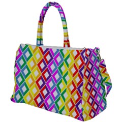 Rainbow Colors Chevron Design Duffel Travel Bag