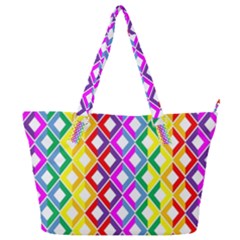 Rainbow Colors Chevron Design Full Print Shoulder Bag