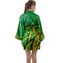 Patterns Green Yellow String Long Sleeve Kimono Robe View2