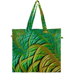 Patterns Green Yellow String Canvas Travel Bag