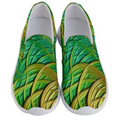 Patterns Green Yellow String Men s Lightweight Slip Ons