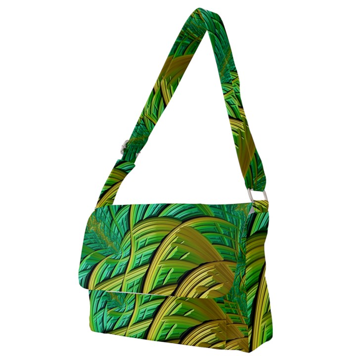 Patterns Green Yellow String Full Print Messenger Bag