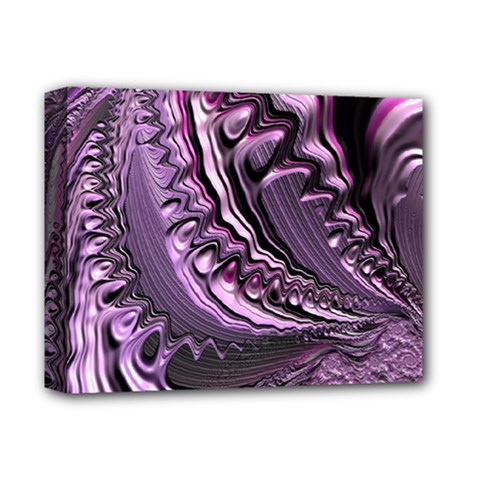 Purple Fractal Flowing Fantasy Deluxe Canvas 14  X 11  (stretched) by Pakrebo