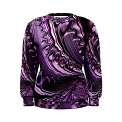 Purple Fractal Flowing Fantasy Women s Sweatshirt by Pakrebo